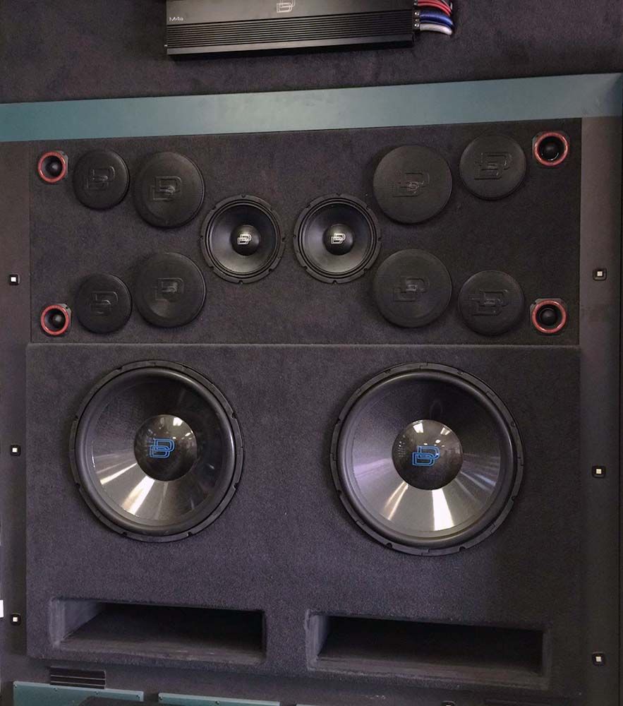 Photo of Audio Edge custom speaker display