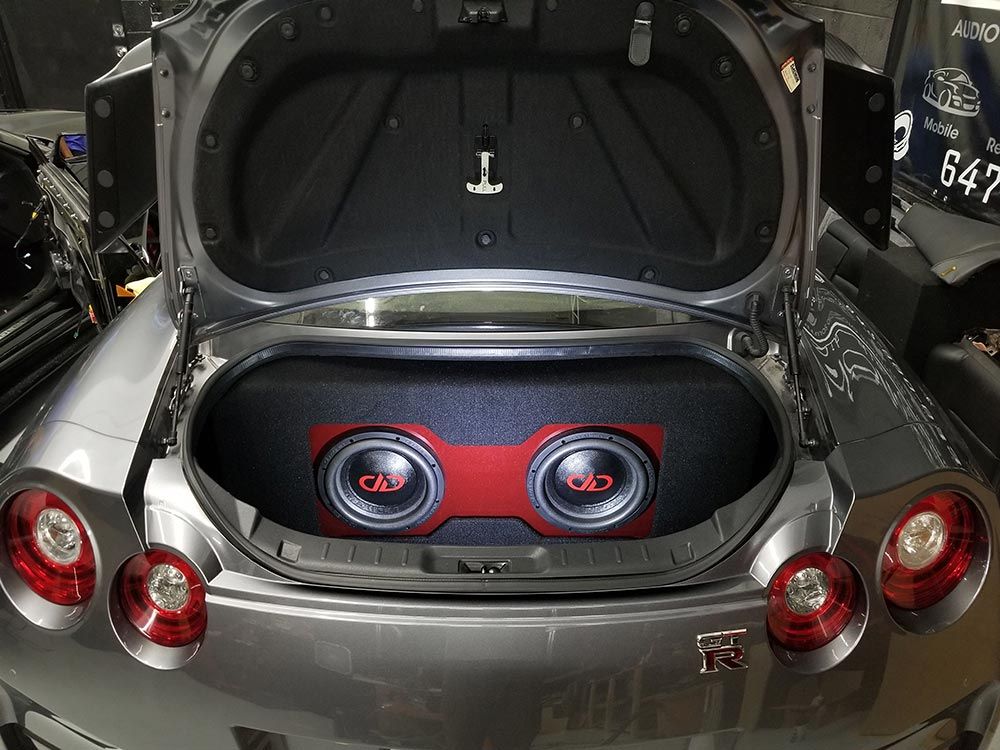 Photo of custom install with DD subs in Shazam's shop
