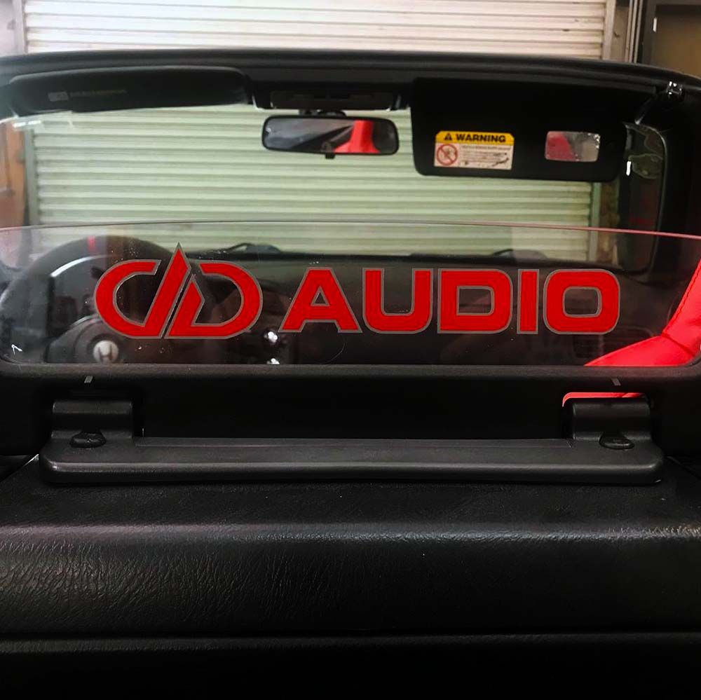 photo of DD Decal on truck window from Xtreme Autosound