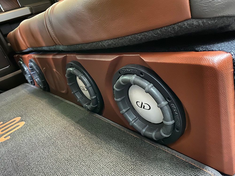 Photo of DA BASS custom install subs under seats