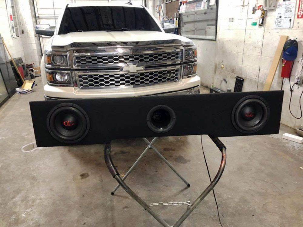 Photo of custom enclosure with DD subs by Vic's Garage