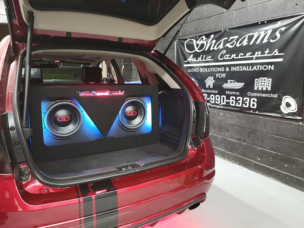 Photo of custom install with DD subs in Shazam's shop