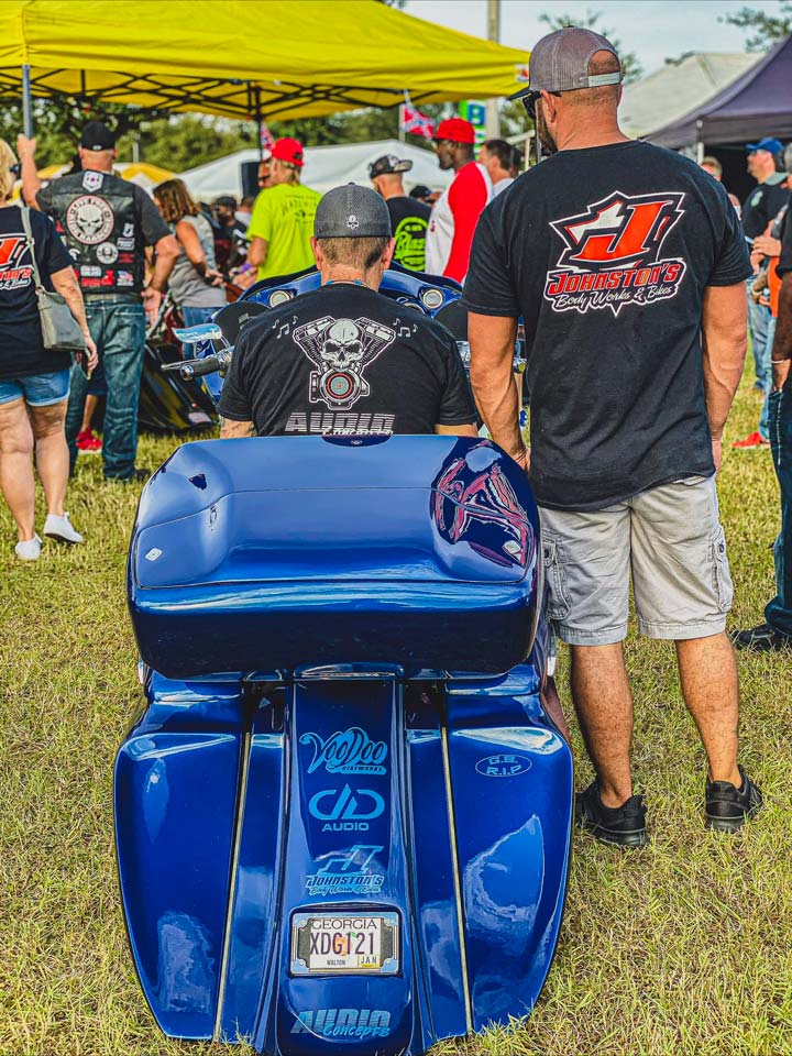 photo of Audio Concepts custom motorcycle at a show