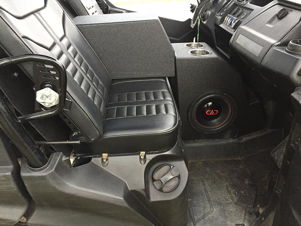 Photo of custom DD sub enclosure install from Onsite