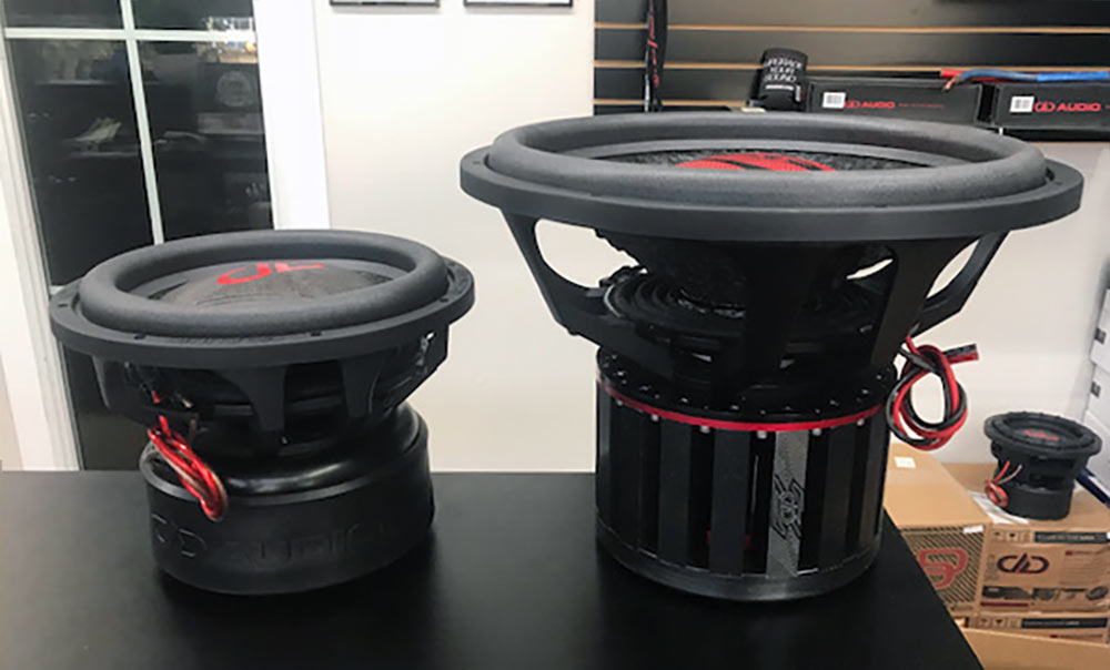 Photo of DA BASS custom Z Series subs in the shop
