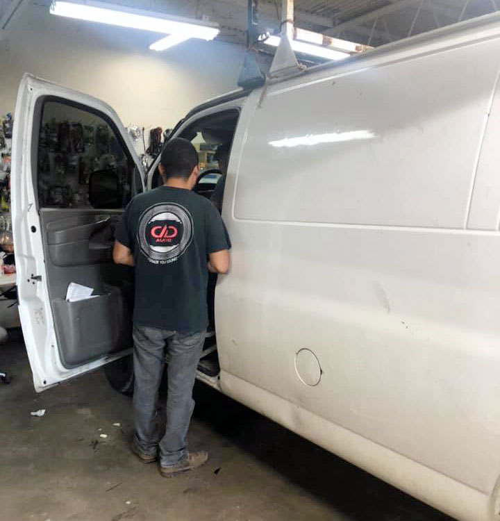 Photo of van installation from G's Audio