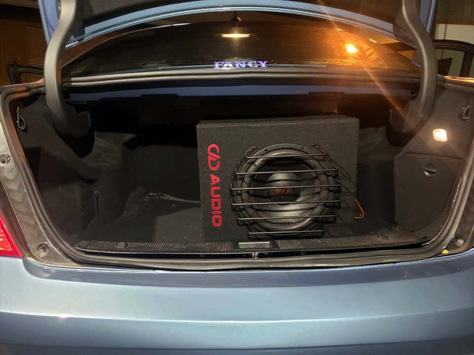 Photo of DD loaded enclosure install by Westside Customs